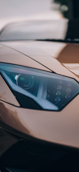 Lamborghini days, headlight, brown Wallpaper 1080x2340