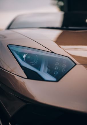 Lamborghini days, headlight, brown Wallpaper 1640x2360