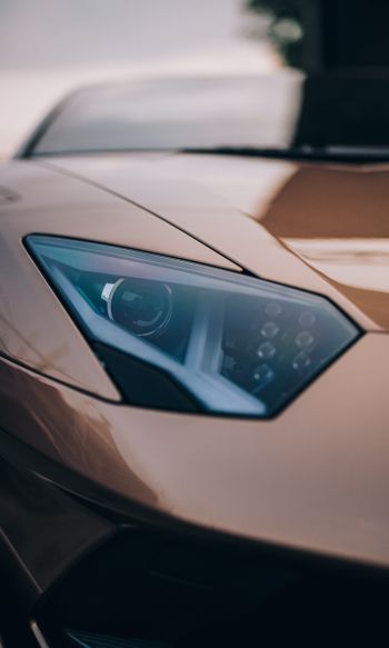 Lamborghini days, headlight, brown Wallpaper 1200x2000