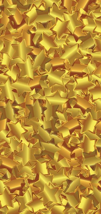 stars, gold, background Wallpaper 1080x2280