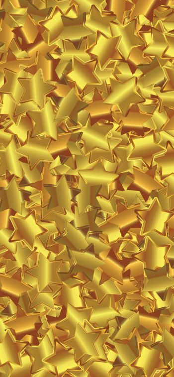 stars, gold, background Wallpaper 1080x2340