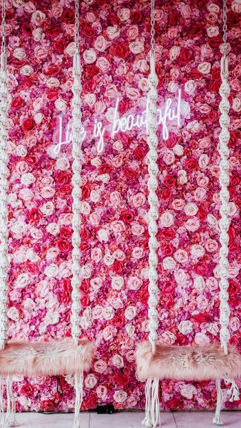 roses, aesthetic pink Wallpaper 2160x3840