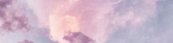 pink clouds, sky Wallpaper 1590x400