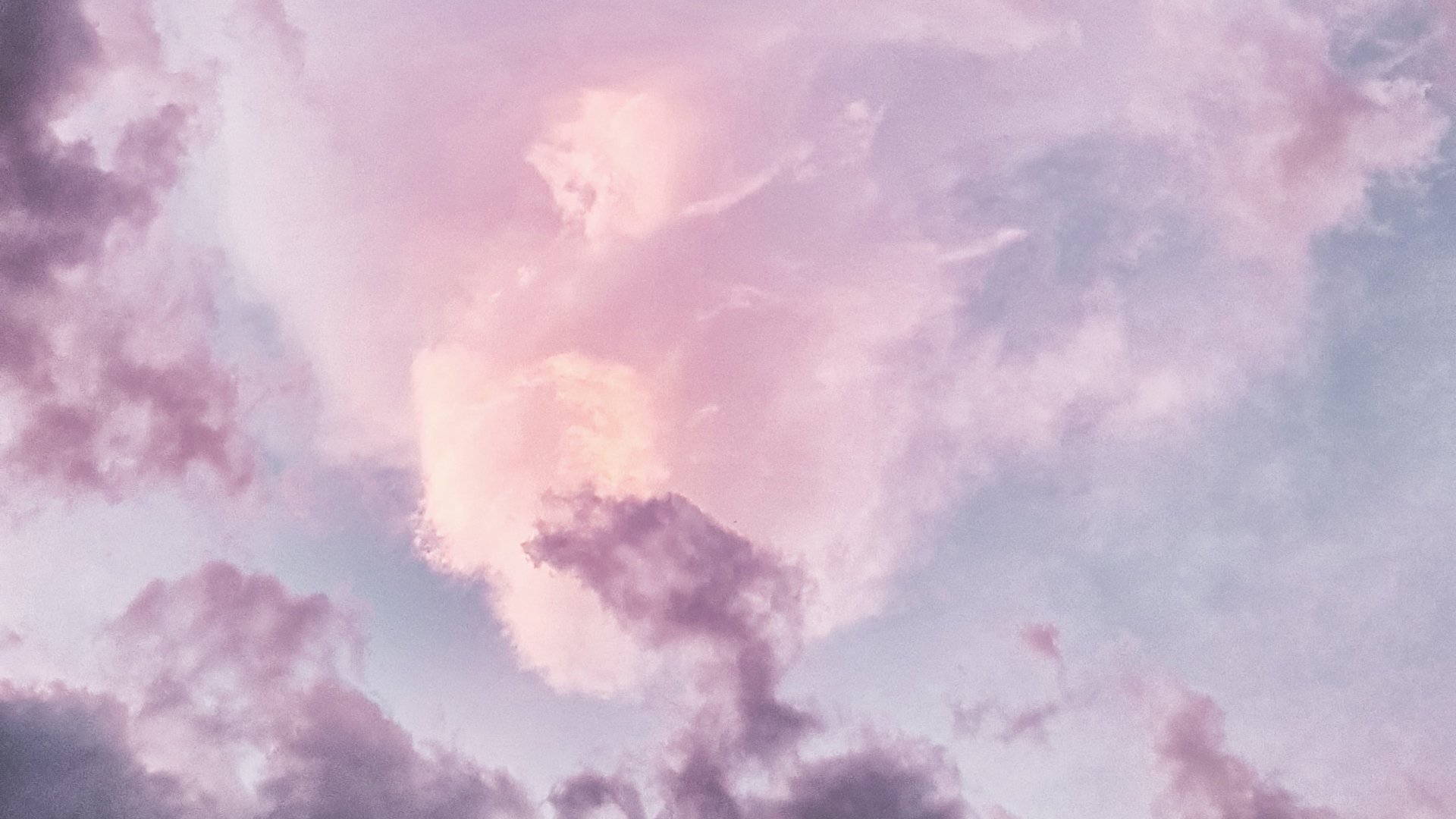 Розовые облака обои