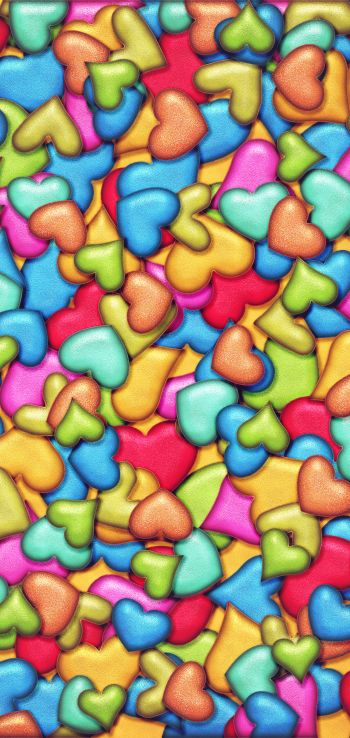hearts, background Wallpaper 1440x3040