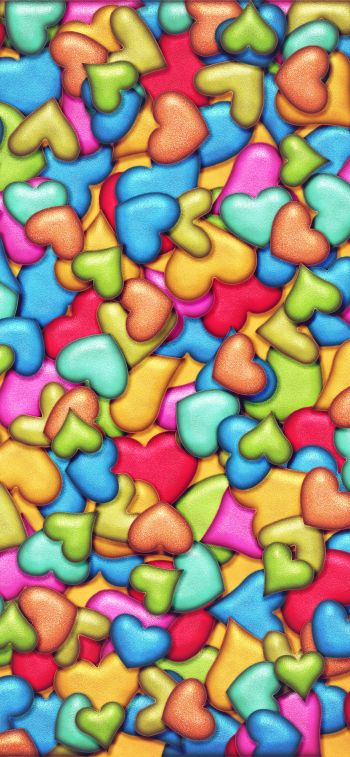 hearts, background Wallpaper 1284x2778