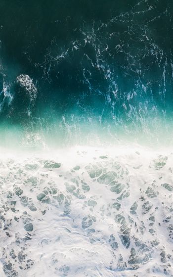 sea, sea foam, azure Wallpaper 800x1280
