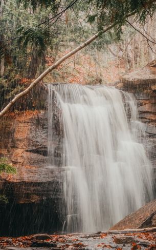 waterfall, rain, landscape Wallpaper 1752x2800