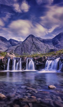 waterfall, landscape, river Wallpaper 600x1024