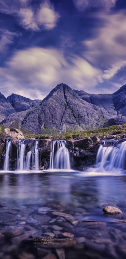 waterfall, landscape, river Wallpaper 1440x2960