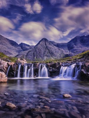 waterfall, landscape, river Wallpaper 1668x2224