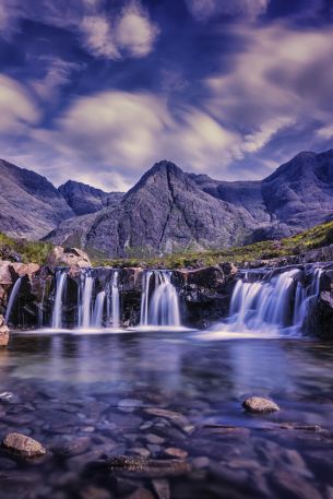 waterfall, landscape, river Wallpaper 640x960