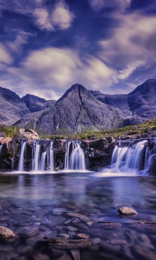 waterfall, landscape, river Wallpaper 1200x2000