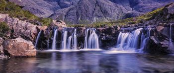 waterfall, landscape, river Wallpaper 2560x1080