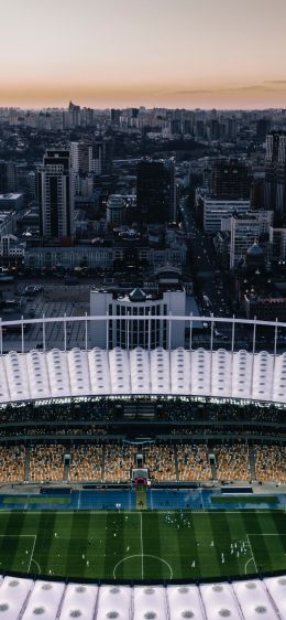 Обои 828x1792 футбольный стадион, Киев, Украина