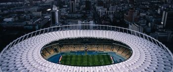 football stadium, Kiev, Ukraine Wallpaper 3440x1440