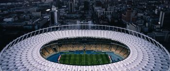Обои 2560x1080 футбольный стадион, Киев, Украина