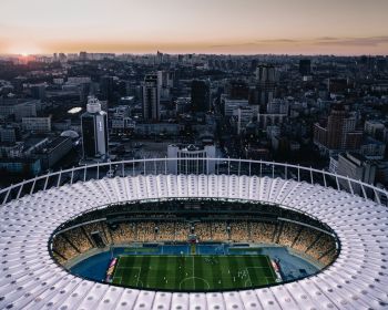 Обои 1280x1024 футбольный стадион, Киев, Украина