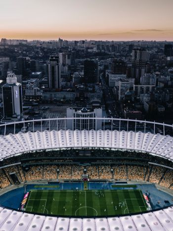 Обои 1620x2160 футбольный стадион, Киев, Украина