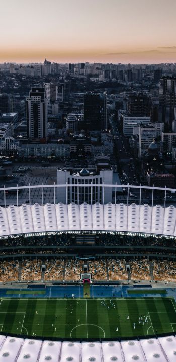 football stadium, Kiev, Ukraine Wallpaper 1440x2960