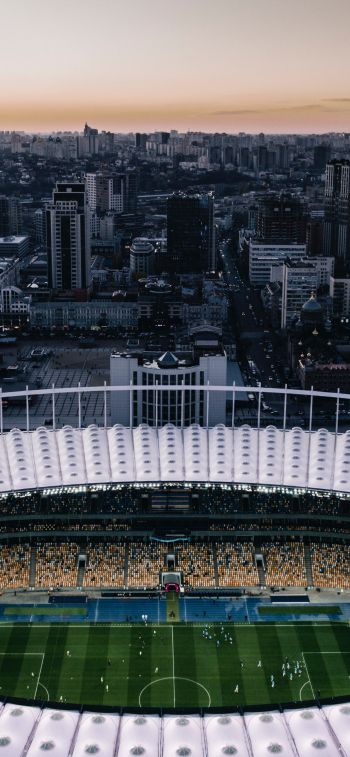 Обои 828x1792 футбольный стадион, Киев, Украина