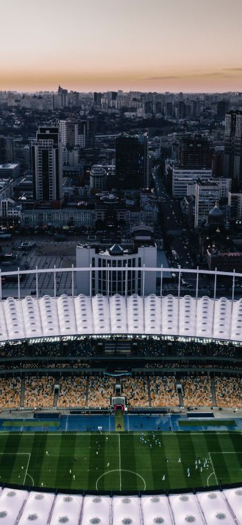 football stadium, Kiev, Ukraine Wallpaper 1080x2340