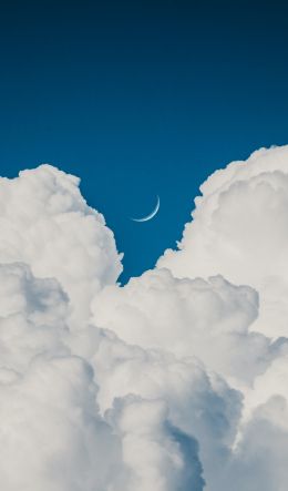 cumulus, blue sky, aesthetics Wallpaper 600x1024