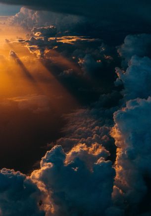 clouds, cumulus, sunlight Wallpaper 1668x2388