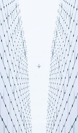 plane, white, light Wallpaper 600x1024