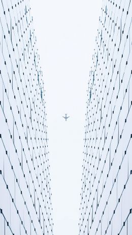plane, white, light Wallpaper 640x1136