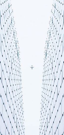 plane, white, light Wallpaper 720x1520