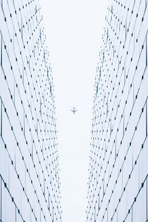 plane, white, light Wallpaper 640x960