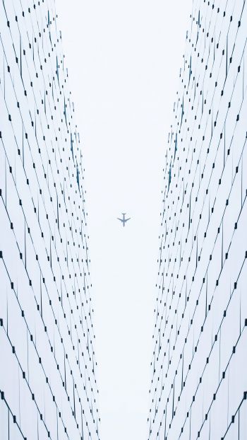 plane, white, light Wallpaper 1080x1920