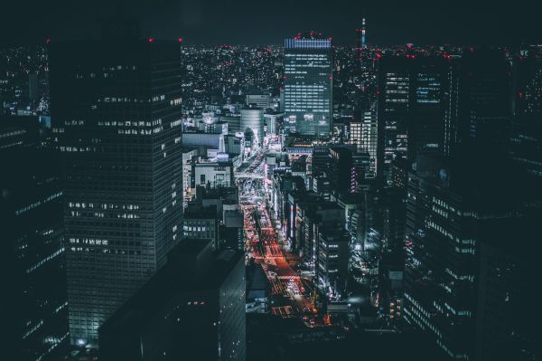 Tokyo, Japan, night city Wallpaper 6512x4341