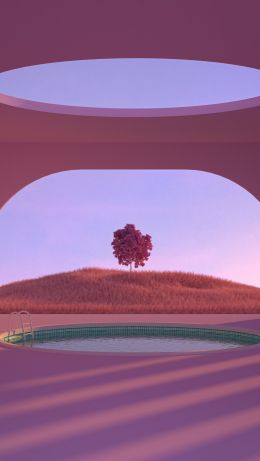 pink, pool Wallpaper 640x1136