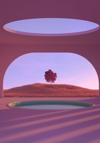 pink, pool Wallpaper 1668x2388