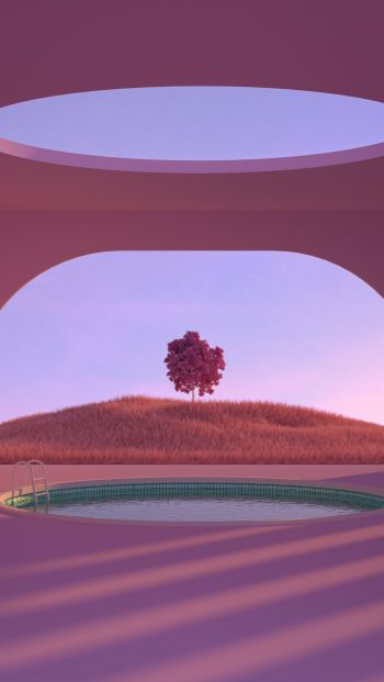 pink, pool Wallpaper 640x1136