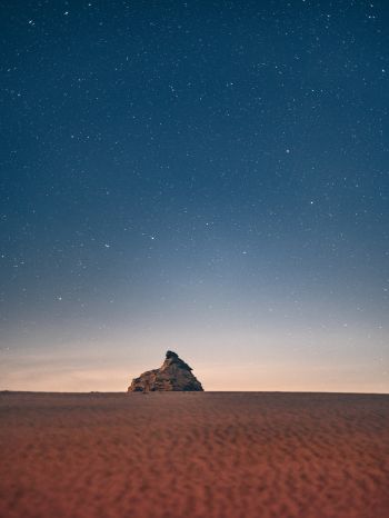 starry sky, desert Wallpaper 1620x2160