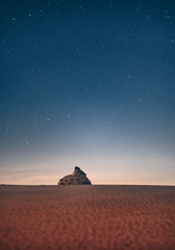 starry sky, desert Wallpaper 1668x2388