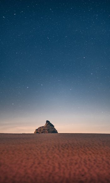 Обои 1200x2000 звездное небо, пустыня