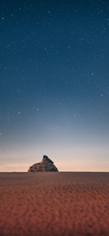 starry sky, desert Wallpaper 1080x2340