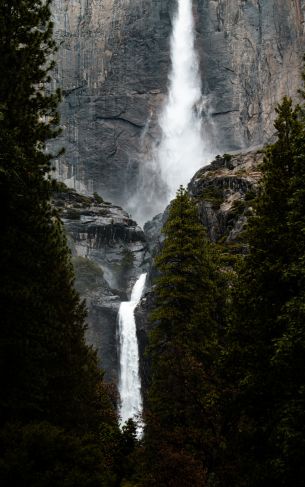 waterfall, mountains, nature Wallpaper 1752x2800