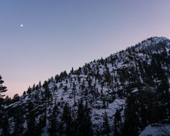 mountain, slope, morning, snow Wallpaper 1280x1024
