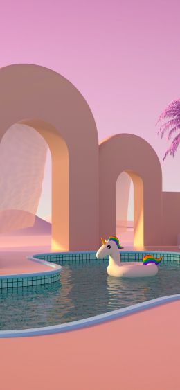 graphics, pool Wallpaper 1080x2340