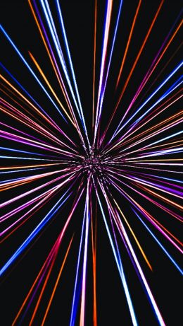 light lines, spatial jump Wallpaper 640x1136