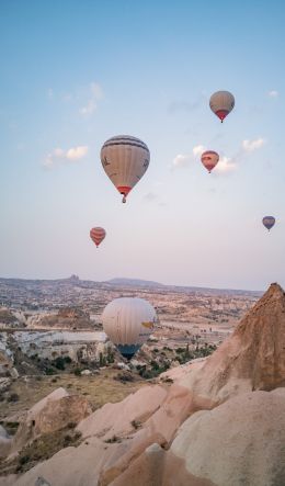 balloon, height, flight Wallpaper 600x1024