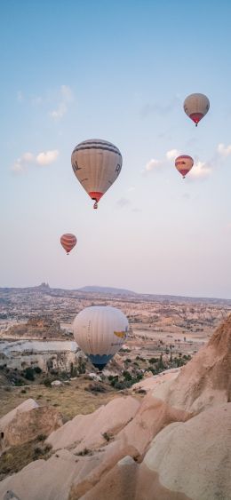 balloon, height, flight Wallpaper 1080x2340