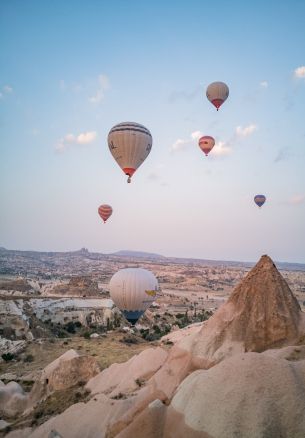 balloon, height, flight Wallpaper 1640x2360