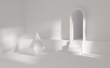 Обои 1920x1200 минимализм, пустота, белое помещение
