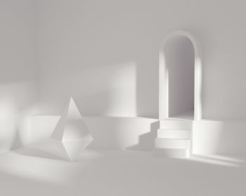 Обои 1280x1024 минимализм, пустота, белое помещение